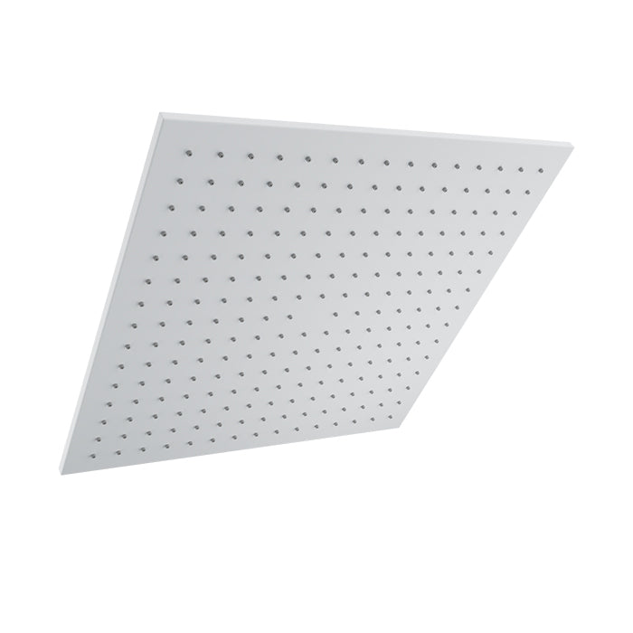 Baril Square 16" Anti-Limestone Shower Head - White