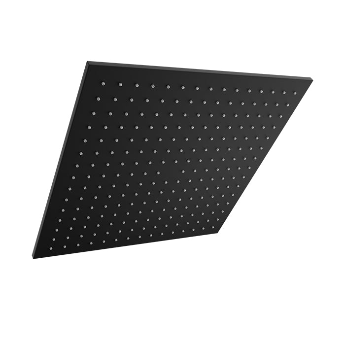 Baril Square 16" Anti-Limestone Shower Head - Matte Black