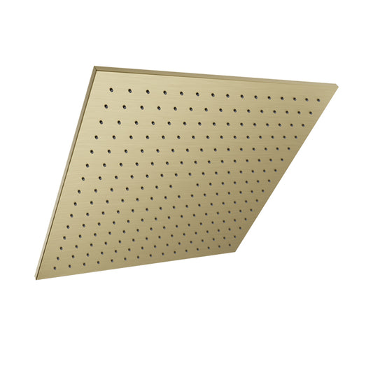Baril Square 16" Anti-Limestone Shower Head - Satin Brass