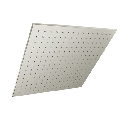 Baril Square 16" Anti-Limestone Shower Head - Brushed Nickel