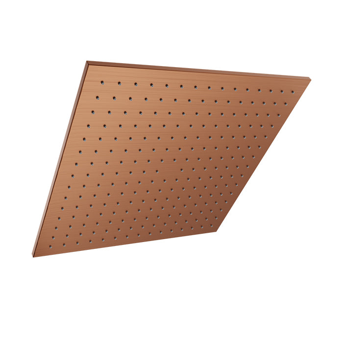 Baril Square 16" Anti-Limestone Shower Head - Satin Copper