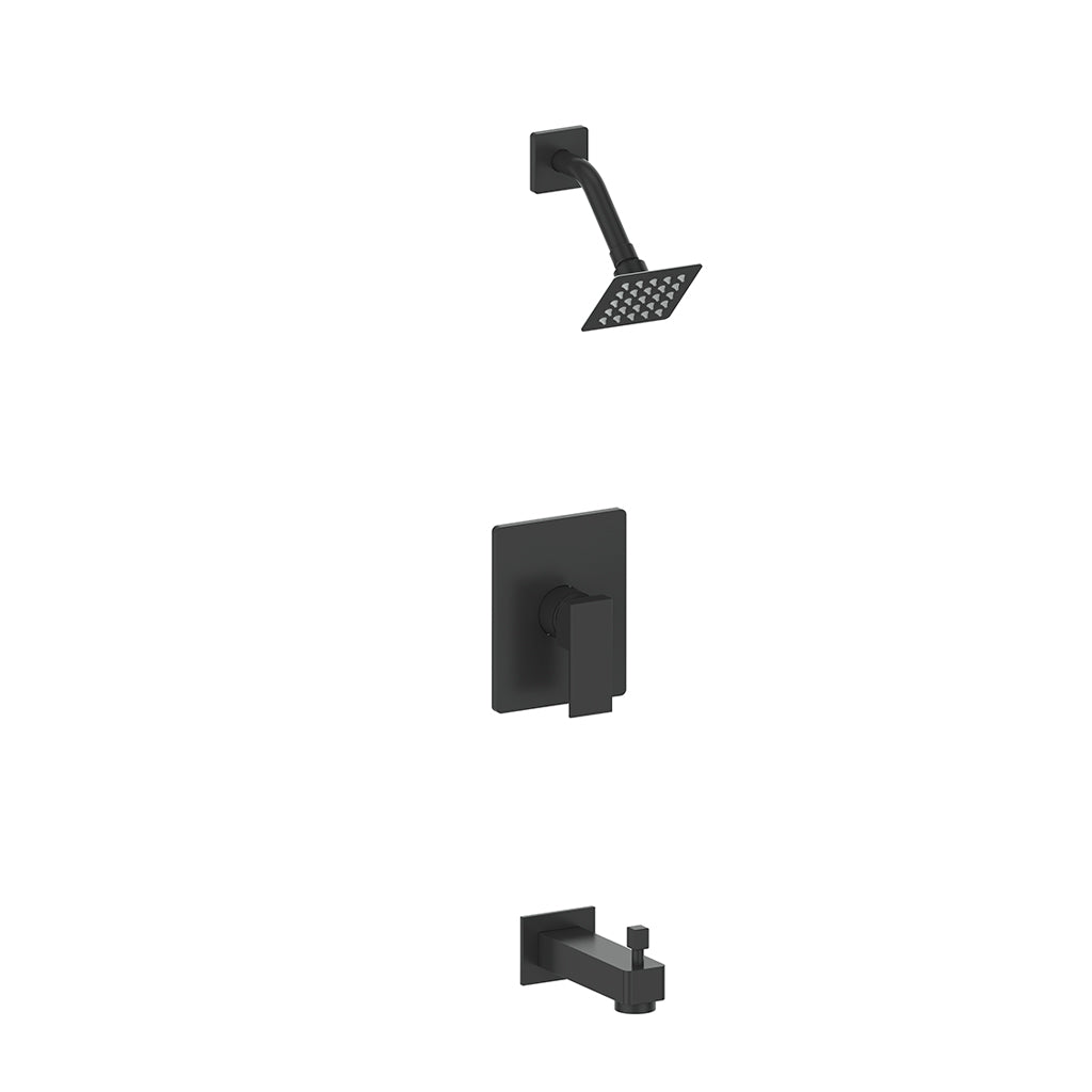 Vogt Kapfenberg 1-Way PB Shower Kit Trim TM.AP.110.400 in Matte Black
