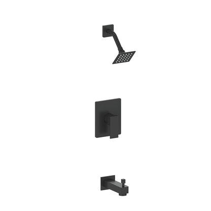 Vogt Kapfenberg 1-Way PB Shower Kit Trim TM.AP.110.400 in Matte Black