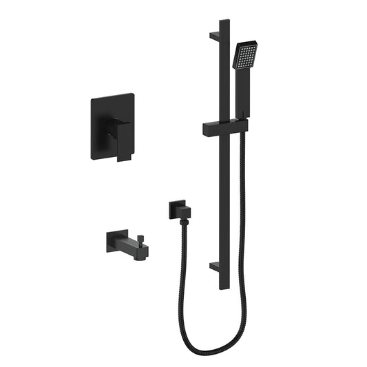 Vogt Kapfenberg 1-Way PB Shower Kit Trim TM.AP.110.500 in Matte Black