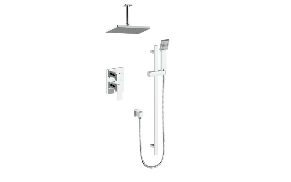 Vogt Kapfenberg 2-Way PB Shower Kit Trim with 6-inch Ceiling Arm TM.AP.210.216 in Polished Chrome