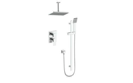 Vogt Kapfenberg 2-Way PB Shower Kit Trim with 6-inch Ceiling Arm TM.AP.210.216 in Polished Chrome