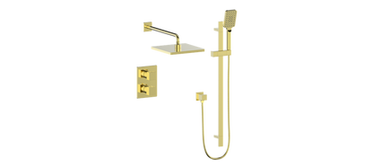 Vogt Kapfenberg 2-Way Thermostatic Shower Kit Trim TM.AP.220.220 in Brushed Gold