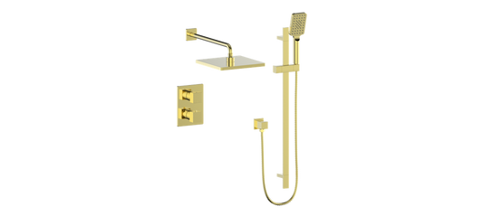 Vogt Kapfenberg 2-Way Thermostatic Shower Kit Trim TM.AP.220.220 in Brushed Gold