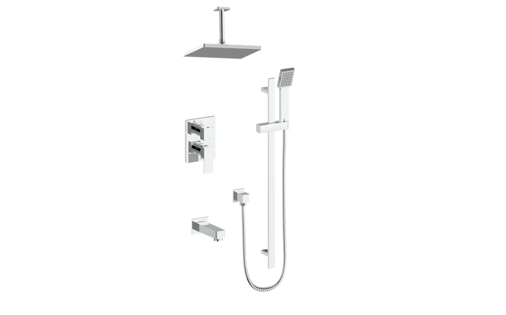 Vogt Kapfenberg 3-Way PB Shower Kit Trim with 6-inch Ceiling Arm TM.AP.310.316 in Polished Chrome
