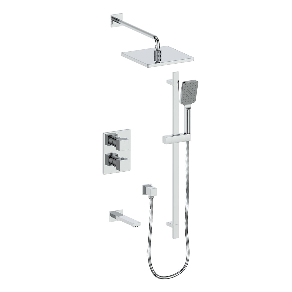 Vogt Kapfenberg 3-Way Thermostatic Shower Kit Trim TM.AP.320.320 in Polished Chrome