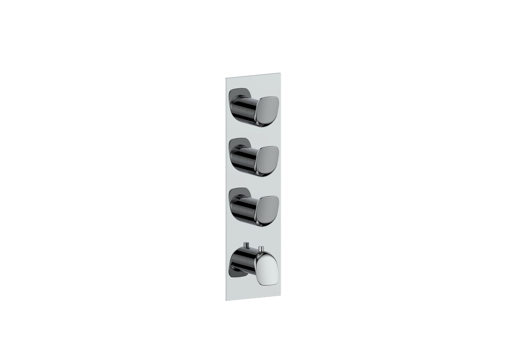 Vogt Antau Trim for 3/4" High-Flow Thermostatic Valve with 3 Volume Controls in Polished Chrome - TM.AU.350