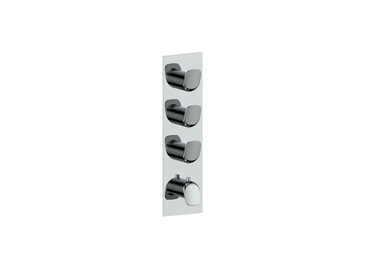 Vogt Antau Trim for 3/4" High-Flow Thermostatic Valve with 3 Volume Controls in Polished Chrome - TM.AU.350
