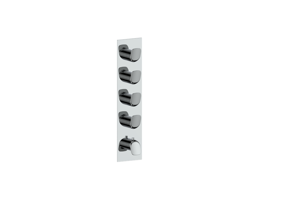 Vogt Antau Trim for 3/4" High-Flow Thermostatic Valve with 4 Volume Controls in Polished Chrome - TM.AU.450