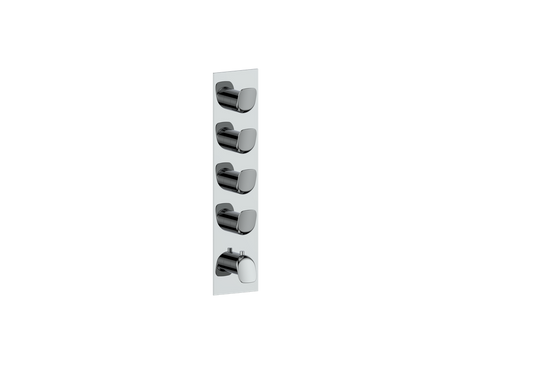 Vogt Antau Trim for 3/4" High-Flow Thermostatic Valve with 4 Volume Controls in Polished Chrome - TM.AU.450