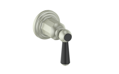 Vogt Carinthia On/Off Volume Control Valve Trim in Brushed Nickel & Matte Black with Round Handle – TM.C1.01.BB