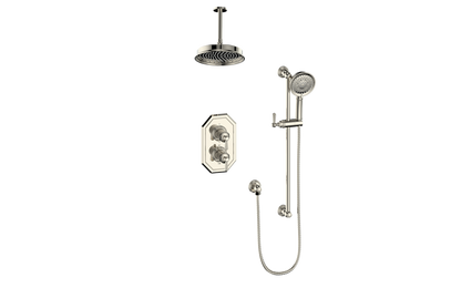 Vogt Carinthia 2-Way Thermostatic Shower System Trim in Polished Nickel with Round Handle – TM.C1.220.216.PN