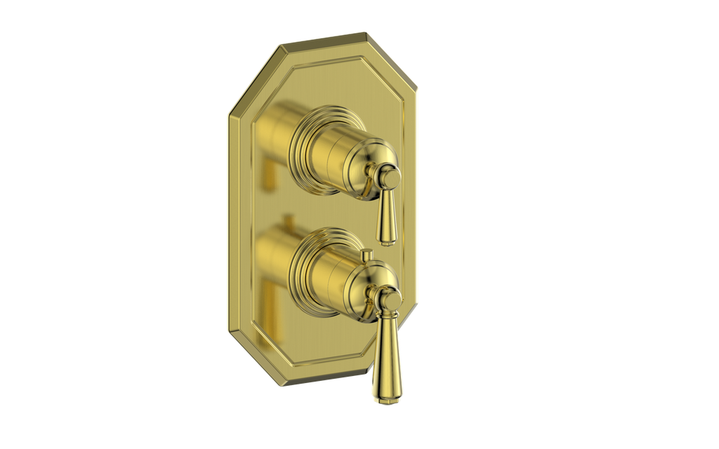 Vogt Carinthia 2-Way Thermostatic Valve Trim in Brushed Gold with Round Handle – TM.C1.220.BG