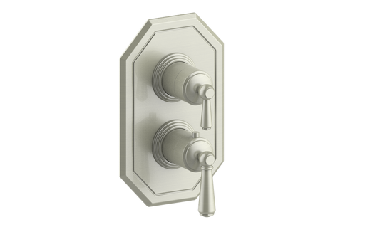 Vogt Carinthia 2-Way Thermostatic Valve Trim in Brushed Nickel with Round Handle – TM.C1.220.BN