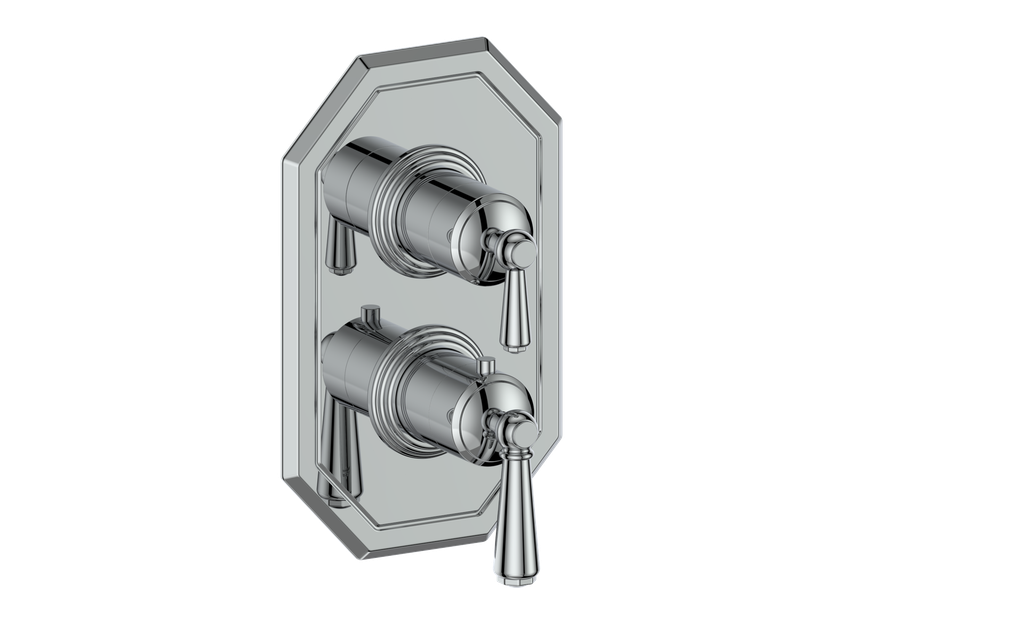 Vogt Carinthia 2-Way Thermostatic Valve Trim in Polished Chrome with Round Handle – TM.C1.220.CC