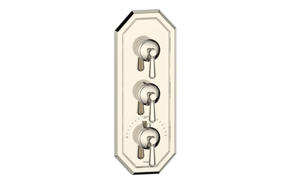 Vogt Carinthia 3/4" High-Flow Thermostatic Valve Trim with 2 Stops in Polished Nickel with Round Handle – TM.C1.250.PN