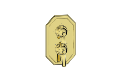 Vogt Carinthia 3-Way Thermostatic Valve Trim in Brushed Gold with Round Handle – TM.C1.320.BG