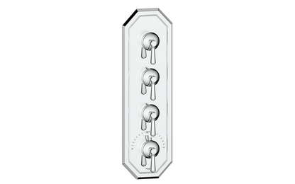 Vogt Carinthia 3/4" High-Flow Thermostatic Valve Trim with 3 Stops in Polished Chrome with Round Handle – TM.C1.350.CC