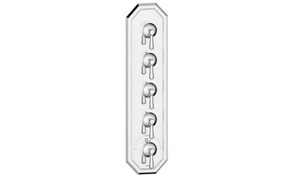 Vogt Carinthia 3/4" High-Flow Thermostatic Valve Trim with 4 Stops in Polished Chrome with Round Handle – TM.C1.450.CC