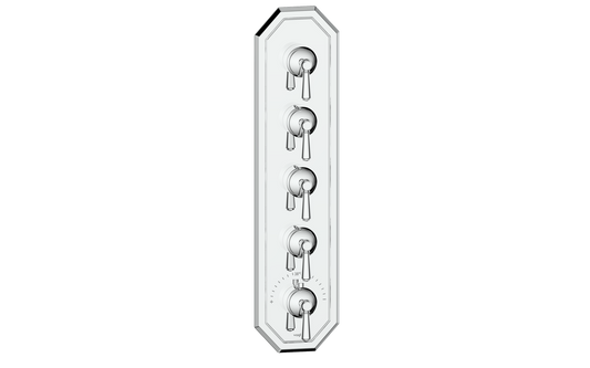 Vogt Carinthia 3/4" High-Flow Thermostatic Valve Trim with 4 Stops in Polished Chrome with Round Handle – TM.C1.450.CC