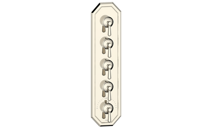 Vogt Carinthia 3/4" High-Flow Thermostatic Valve Trim with 4 Stops in Polished Nickel with Round Handle – TM.C1.450.PN