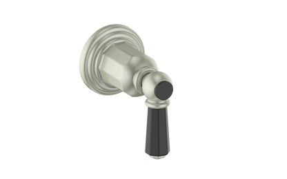 Vogt Carinthia On/Off Volume Control Valve Trim in Brushed Nickel & Matte Black with Octagonal Handle – TM.C2.01.BB