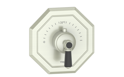 Vogt Carinthia 3/4" High-Flow Thermostatic Valve Trim in Brushed Nickel & Matte Black with Octagonal Handle – TM.C2.150.BB