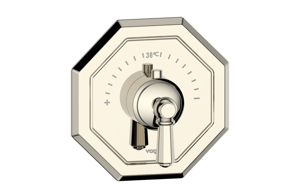 Vogt Carinthia 3/4" High-Flow Thermostatic Valve Trim in Polished Nickel with Octagonal Handle – TM.C2.150.PN