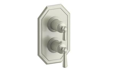Vogt Carinthia 2-Way Thermostatic Valve Trim in Brushed Nickel with Octagonal Handle – TM.C2.220.BN