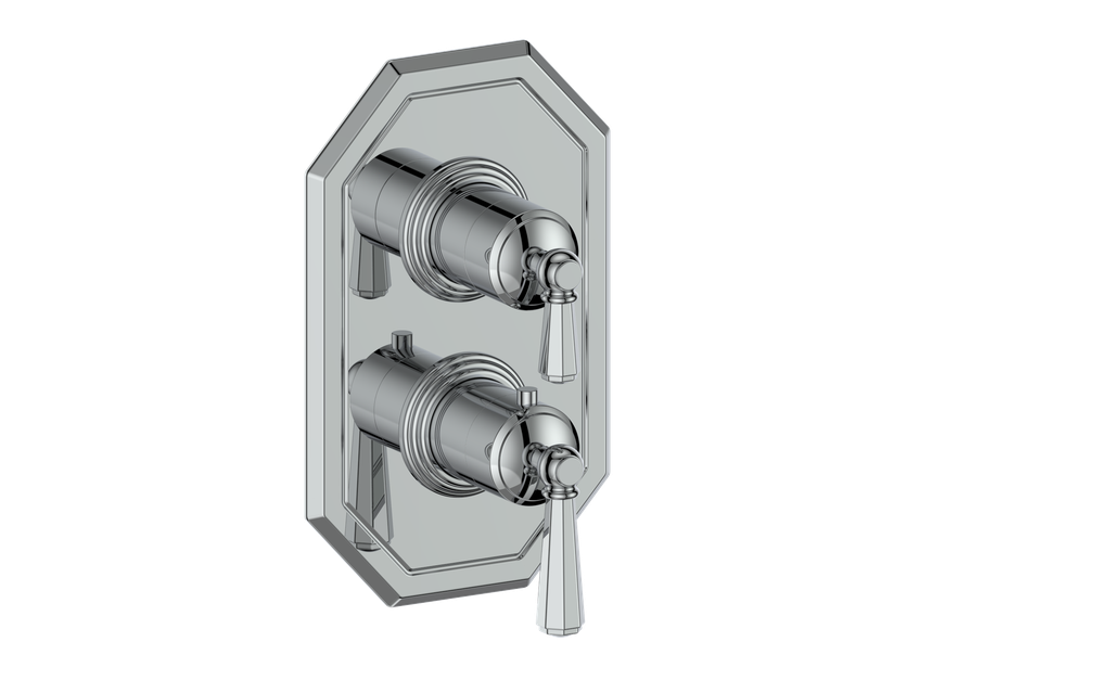 Vogt Carinthia 2-Way Thermostatic Valve Trim in Polished Chrome with Octagonal Handle – TM.C2.220.CC