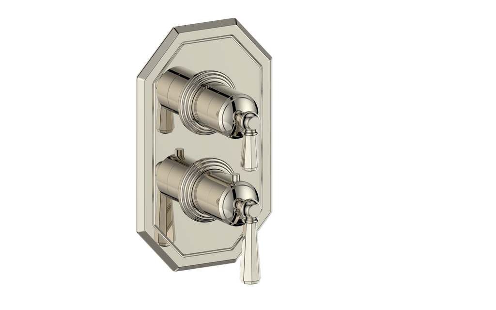 Vogt Carinthia 2-Way Thermostatic Valve Trim in Polished Nickel with Octagonal Handle – TM.C2.220.PN