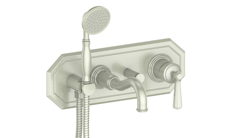 Vogt Carinthia Wall-Mount Tub Filler Trim in Brushed Nickel with Octagonal Handle – TM.C2.2220.BN
