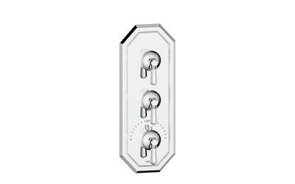 Vogt Carinthia 3/4" High-Flow Thermostatic Valve Trim with 2 Stops in Polished Chrome with Octagonal Handle – TM.C2.250.CC
