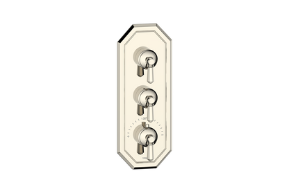 Vogt Carinthia 3/4" High-Flow Thermostatic Valve Trim with 2 Stops in Polished Nickel with Octagonal Handle – TM.C2.250.PN
