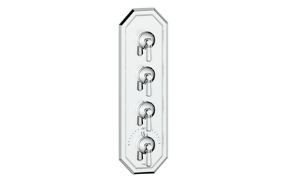 Vogt Carinthia 3/4" High-Flow Thermostatic Valve Trim with 3 Stops in Polished Chrome with Octagonal Handle – TM.C2.350.CC