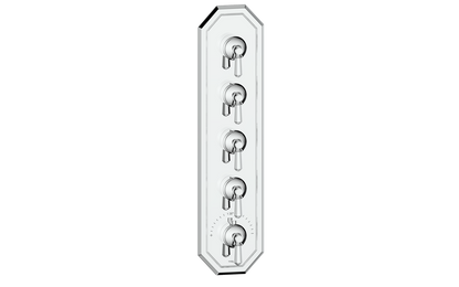 Vogt Carinthia 3/4" High-Flow Thermostatic Valve Trim with 4 Stops in Polished Chrome with Octagonal Handle – TM.C2.450.CC