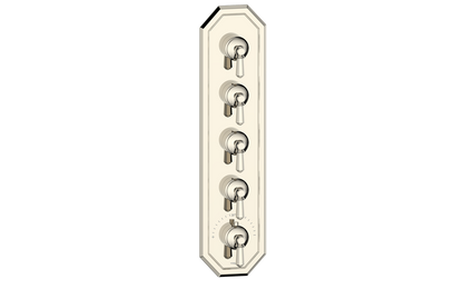 Vogt Carinthia 3/4" High-Flow Thermostatic Valve Trim with 4 Stops in Polished Nickel with Octagonal Handle – TM.C2.450.PN
