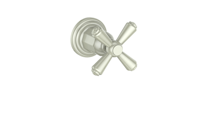 Vogt Carinthia On/Off Volume Control Valve Trim in Brushed Nickel with Cross Handle – TM.C3.01.BN
