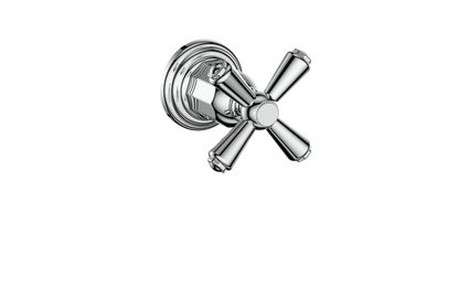 Vogt Carinthia On/Off Volume Control Valve Trim in Polished Chrome with Cross Handle – TM.C3.01.CC