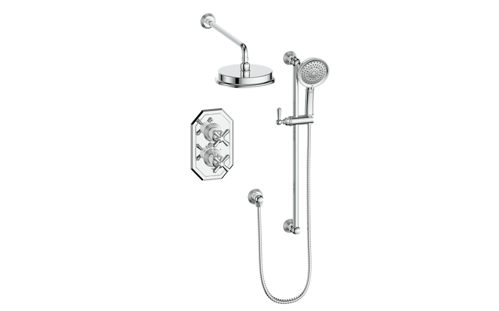 Vogt Carinthia Système de douche thermostatique 2 voies, garniture seulement - TM.CX.220.210