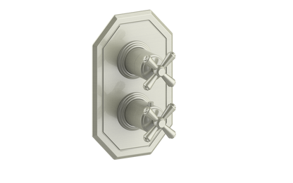 Vogt Carinthia 2-Way Thermostatic Valve Trim in Brushed Nickel with Cross Handle – TM.C3.220.BN