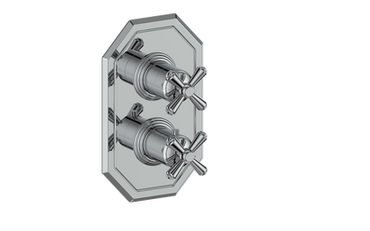 Vogt Carinthia 2-Way Thermostatic Valve Trim in Polished Chrome with Cross Handle – TM.C3.220.CC