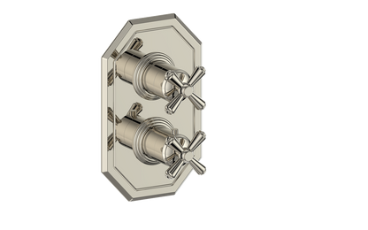 Vogt Carinthia 2-Way Thermostatic Valve Trim in Polished Nickel with Cross Handle – TM.C3.220.PN