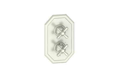 Vogt Carinthia 3-Way Thermostatic Valve Trim in Brushed Nickel with Cross Handle – TM.C3.320.BN