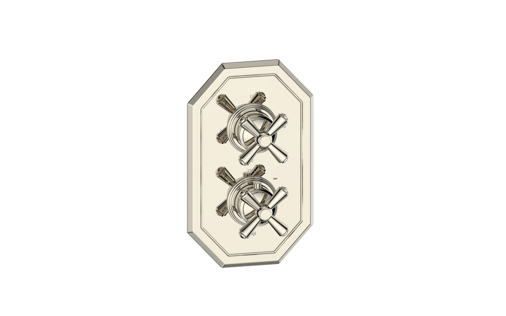 Vogt Carinthia 3-Way Thermostatic Valve Trim in Polished Nickel with Cross Handle – TM.C3.320.PN
