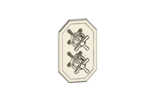 Vogt Carinthia 3-Way Thermostatic Valve Trim in Polished Nickel with Cross Handle – TM.C3.320.PN